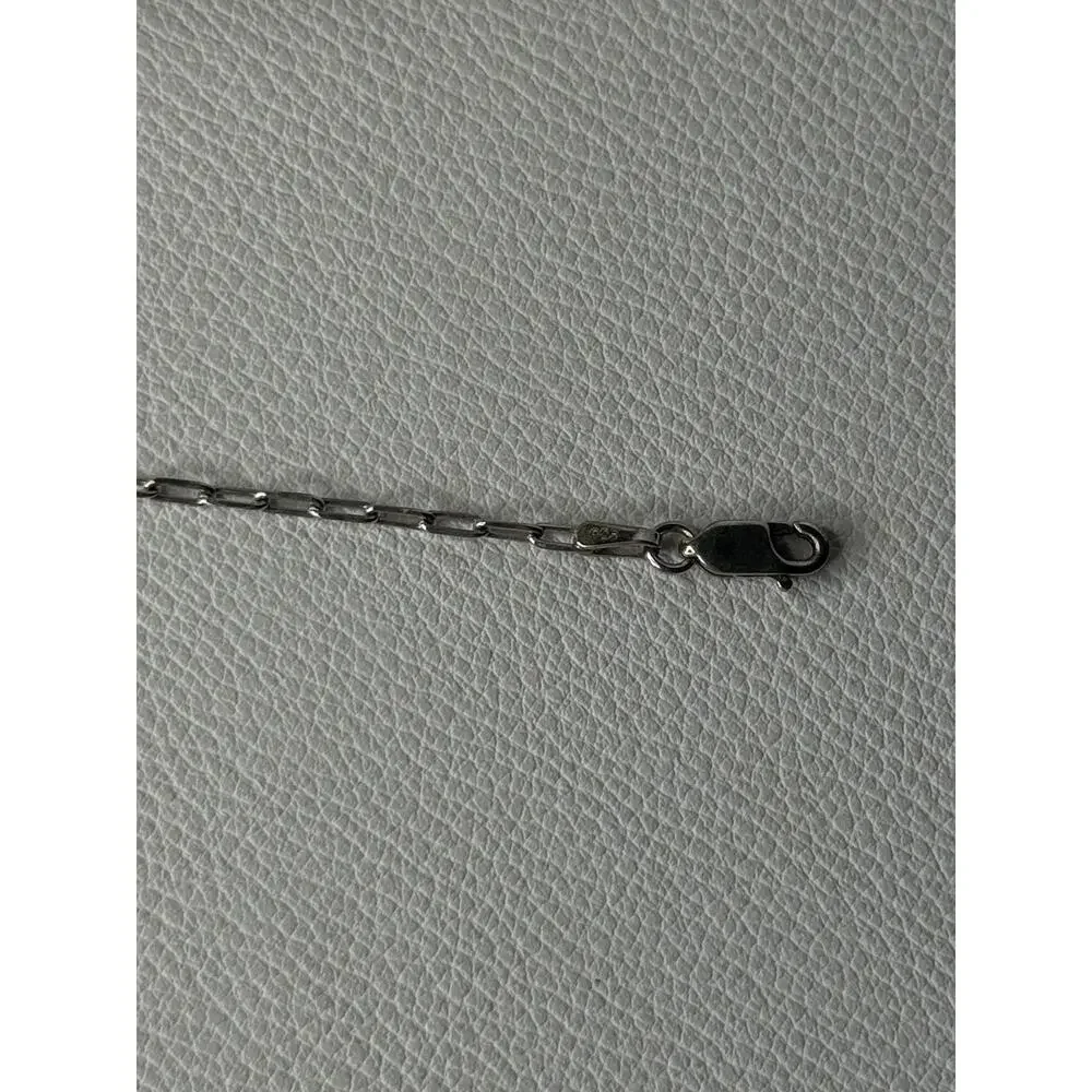 Sjd Acpl 925 Sterling Silver White Topaz Heart Bracelet Length 7.5 Inch